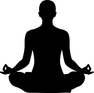 Meditating yogi in lotus pose