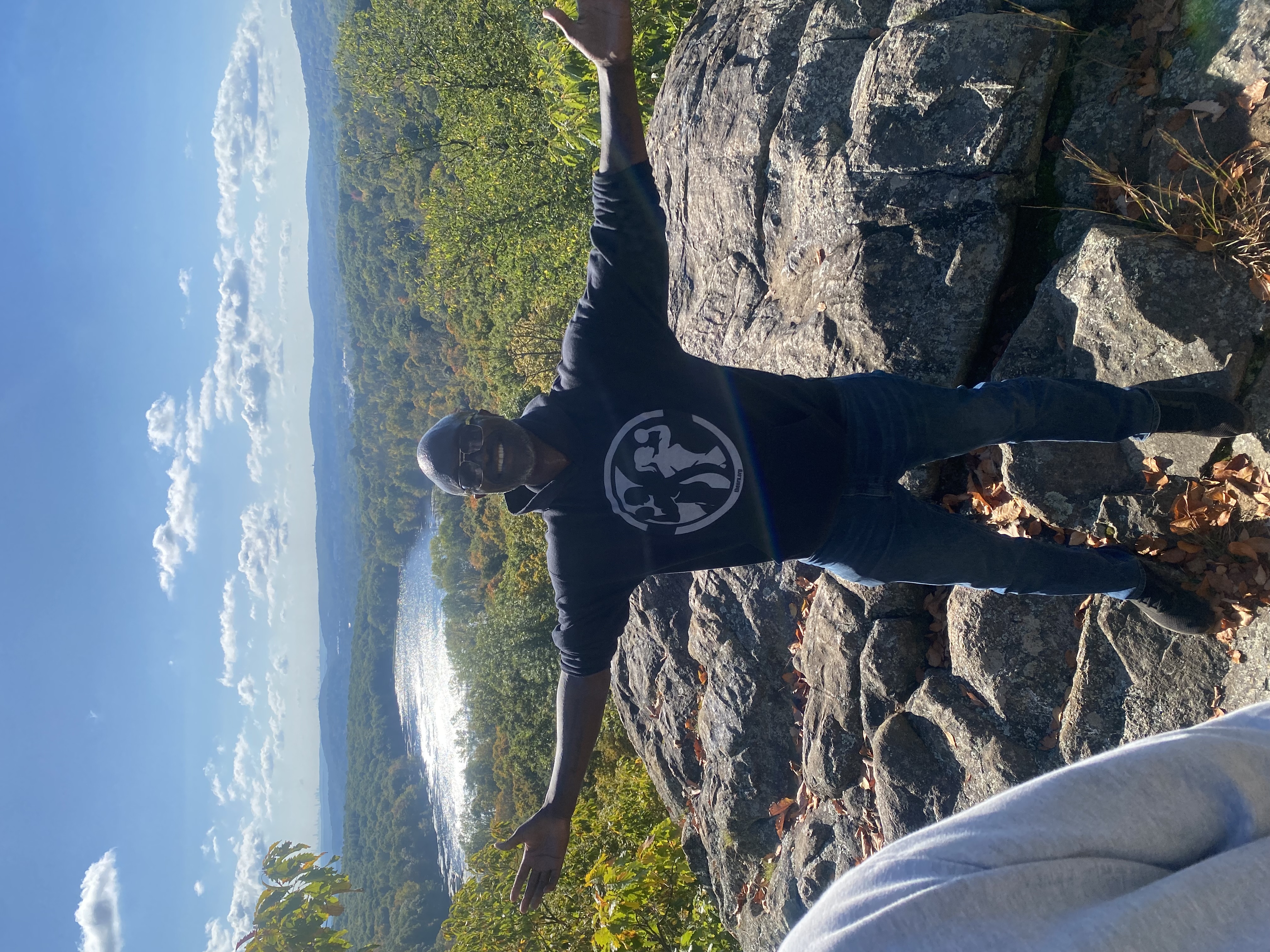 Anthony Heyward on a mountain overlook