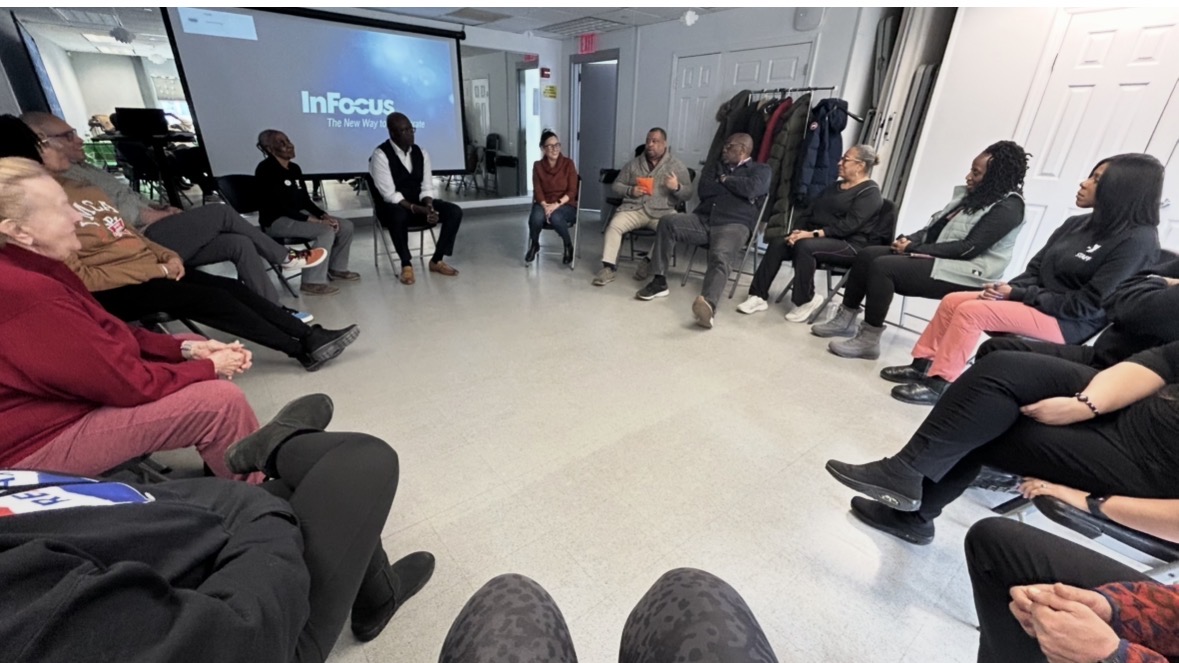 Anthony Heyward leading a restorative circle