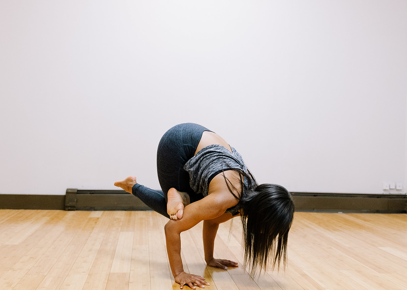 Jen Myers in crow pose