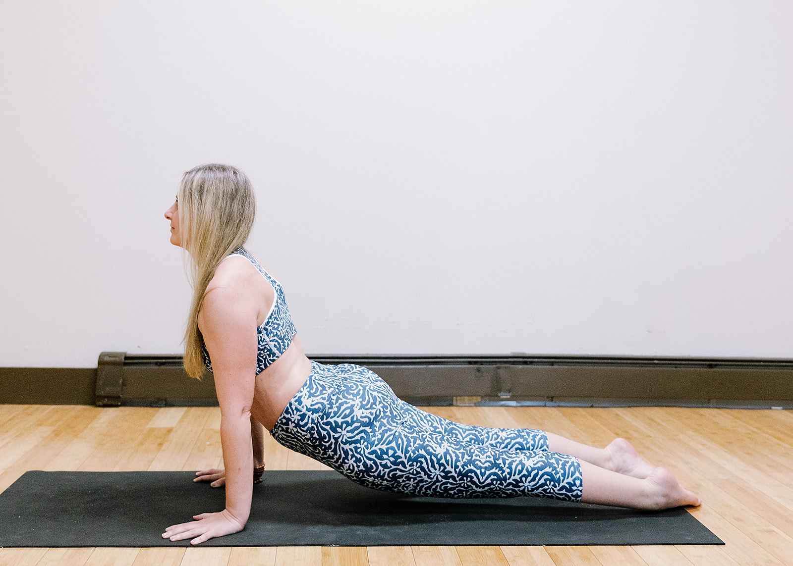 Michelle Levitsky in upward-facing dog