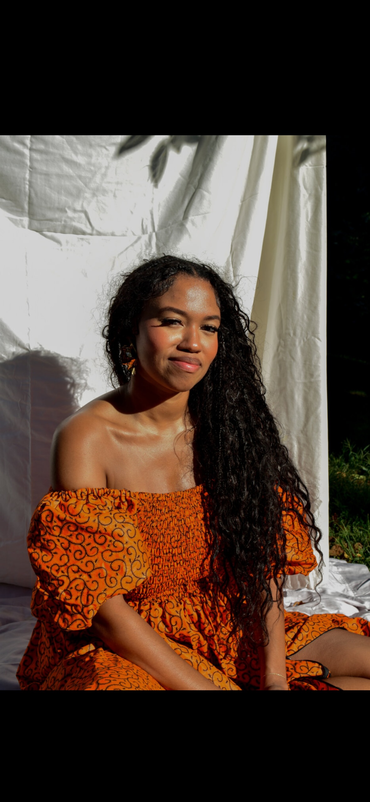 Paulina James in golden light